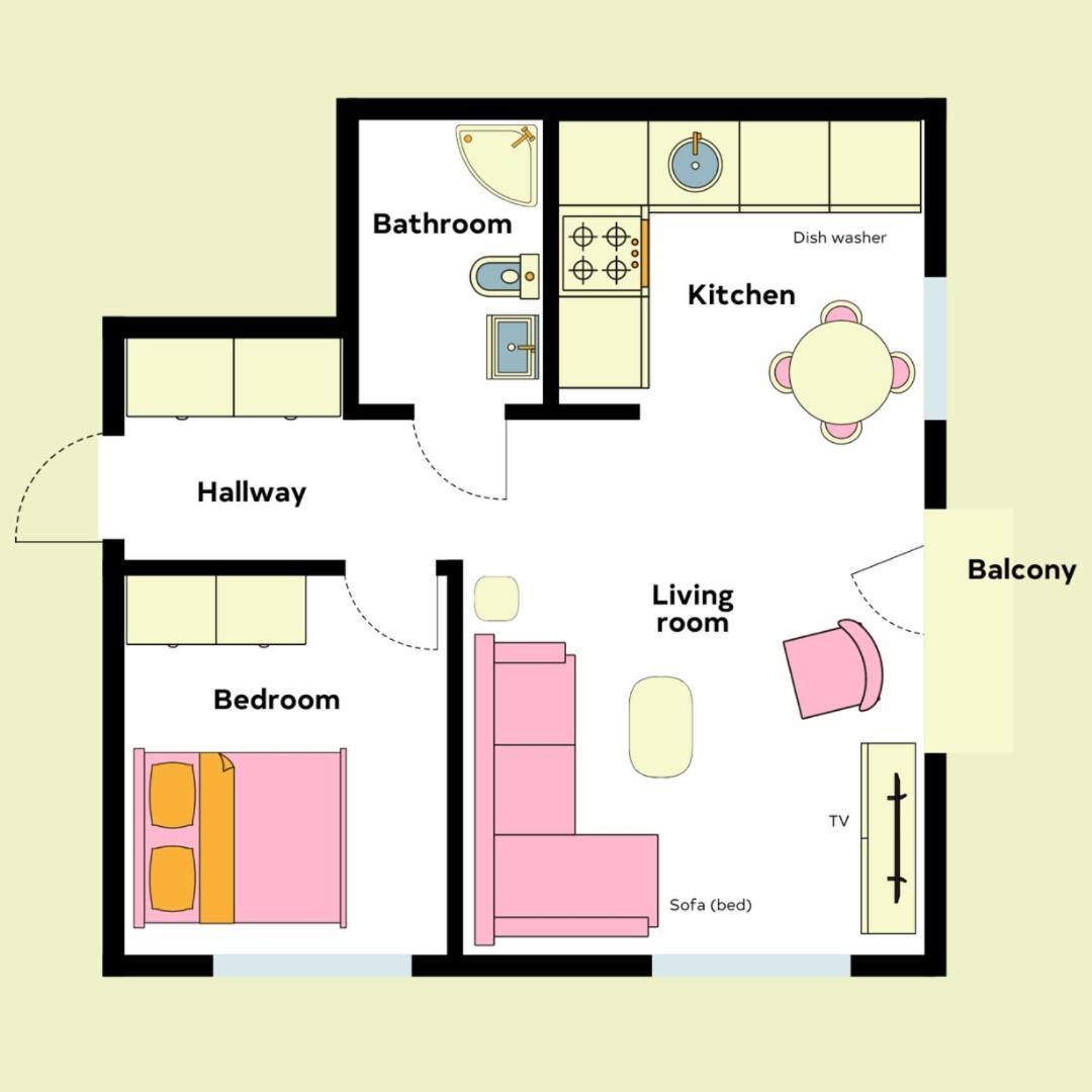 Candy-Colored Two-Room Condo With Sweet Views Helsinki Cameră foto